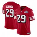 San Francisco 49ers 29 Talanoa Hufanga New Red 2023 F U S E Stitched Football 2024 Super Bowl LVIII Jersey