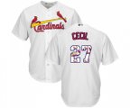 St. Louis Cardinals #27 Brett Cecil Authentic White Team Logo Fashion Cool Base Baseball Jersey