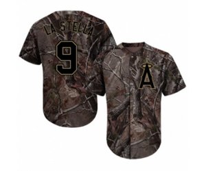 Los Angeles Angels of Anaheim #9 Tommy La Stella Authentic Camo Realtree Collection Flex Base Baseball Jersey
