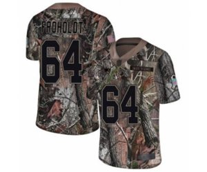 New England Patriots #64 Hjalte Froholdt Camo Rush Realtree Limited Football Jersey