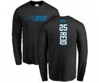 Carolina Panthers #25 Eric Reid Black Backer Long Sleeve T-Shirt