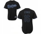 Los Angeles Dodgers #16 Andre Ethier Authentic Black Fashion Baseball Jersey