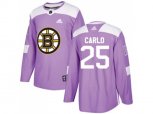 Adidas Boston Bruins #25 Brandon Carlo Purple Authentic Fights Cancer Stitched NHL Jersey