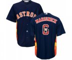 Houston Astros #6 Jake Marisnick Authentic Navy Blue Team Logo Fashion Cool Base MLB Jersey