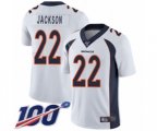 Denver Broncos #22 Kareem Jackson White Vapor Untouchable Limited Player 100th Season Football Jersey