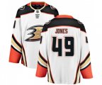 Anaheim Ducks #49 Max Jones Authentic White Away Fanatics Branded Breakaway Hockey Jersey