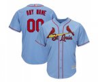St. Louis Cardinals Customized Replica Light Blue Alternate Cool Base Baseball Jersey