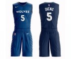 Minnesota Timberwolves #5 Gorgui Dieng Swingman Blue Basketball Suit Jersey