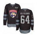 Florida Panthers #64 Vladislav Kolyachonok Authentic Black 1917-2017 100th Anniversary Hockey Jersey