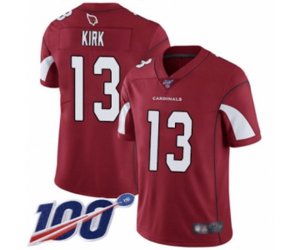 Arizona Cardinals #13 Christian Kirk Red Team Color Vapor Untouchable Limited Player 100th Season Football Jersey