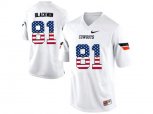 2016 US Flag Fashion Men's Oklahoma State Cowboys Justin Blackmon #81 Pro Combat College Football Jersey - White