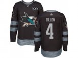 Adidas San Jose Sharks #4 Brenden Dillon Black 1917-2017 100th Anniversary Stitched NHL Jersey