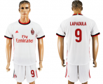2017-18 AC Milan 9 LAPADULA Away Soccer Jersey