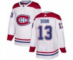Montreal Canadiens #13 Max Domi Authentic White Away NHL Jersey