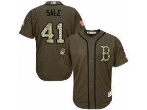 Boston Red Sox #41 Chris Sale Authentic Green Salute to Service MLB Jersey