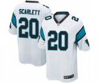Carolina Panthers #20 Jordan Scarlett Game White Football Jersey
