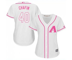 Women\'s Arizona Diamondbacks #40 Andrew Chafin Replica White Fashion Baseball Jersey
