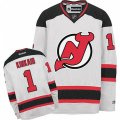 New Jersey Devils #1 Keith Kinkaid Authentic White Away NHL Jersey
