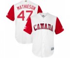 Canada Baseball #47 Scott Mathieson White 2017 World Baseball Classic Replica Team Jersey