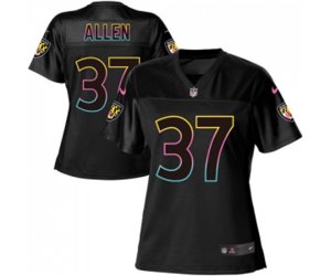 Women Baltimore Ravens #37 Javorius Allen Game Black Fashion Football Jersey