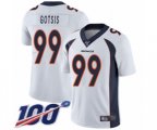 Denver Broncos #99 Adam Gotsis White Vapor Untouchable Limited Player 100th Season Football Jersey