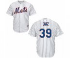 New York Mets #39 Edwin Diaz Replica White Home Cool Base Baseball Jersey