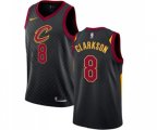 Cleveland Cavaliers #8 Jordan Clarkson Authentic Black NBA Jersey Statement Edition