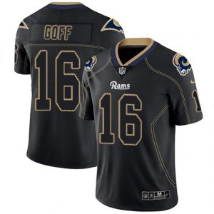 Los Angeles Rams #16 Jared Goff Limited Lights Out Black Rush NFL Jersey