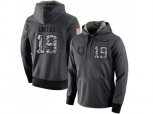 Indianapolis Colts #19 Johnny Unitas Stitched Black Anthracite Salute to Service Player Performance Hoodie