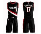 Portland Trail Blazers #17 Skal Labissiere Swingman Black Basketball Suit Jersey - Icon Edition