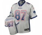 New England Patriots #87 Rob Gronkowski Elite Grey Drift Fashion Football Jersey