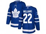 Toronto Maple Leafs #22 Tiger Williams Blue Home Authentic Stitched NHL Jersey