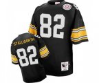 Pittsburgh Steelers #82 John Stallworth Black Team Color Authentic Throwback Football Jersey