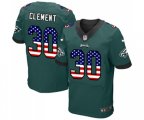 Philadelphia Eagles #30 Corey Clement Midnight Green Home USA Flag Fashion Football Jerseyy
