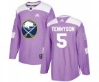 Adidas Buffalo Sabres #5 Matt Tennyson Authentic Purple Fights Cancer Practice NHL Jersey