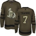 Ottawa Senators #7 Brady Tkachuk Authentic Green Salute to Service NHL Jersey