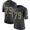 Los Angeles Chargers #79 Kenny Wiggins Limited Black 2016 Salute to Service NFL Jersey