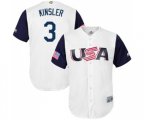 USA Baseball #3 Ian Kinsler White 2017 World Baseball Classic Replica Team Jersey