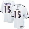 Baltimore Ravens #15 Michael Crabtree Game White NFL Jersey