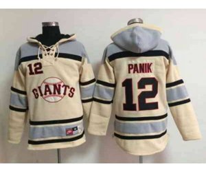 mlb jerseys san francisco giants #12 panik cream[pullover hooded sweatshirt]
