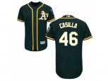 Oakland Athletics #46 Santiago Casilla Green Flexbase Authentic Collection MLB Jersey