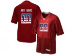 2016 US Flag Fashion Men's Alabama Crimson Tide Customized College Football Pro Combat Jersey - Crimson