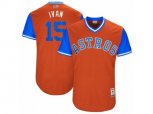 Houston Astros #15 Carlos Beltran Ivan Authentic Orange 2017 Players Weekend MLB Jersey