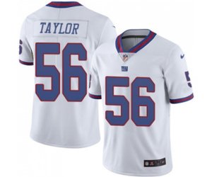 New York Giants #56 Lawrence Taylor Limited White Rush Vapor Untouchable Football Jersey