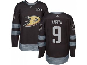 Anaheim Ducks #9 Paul Kariya Black 1917-2017 100th Anniversary Stitched NHL Jersey