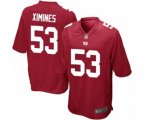 New York Giants #53 Oshane Ximines Game Red Alternate Football Jersey