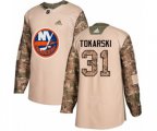 New York Islanders #31 Dustin Tokarski Authentic Camo Veterans Day Practice NHL Jersey