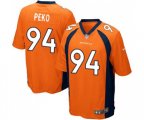 Denver Broncos #94 Domata Peko Game Orange Team Color Football Jersey