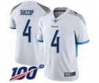 Tennessee Titans #4 Ryan Succop White Vapor Untouchable Limited Player 100th Season Football Jersey