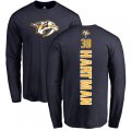 Nashville Predators #38 Ryan Hartman Navy Blue Backer Long Sleeve T-Shirt